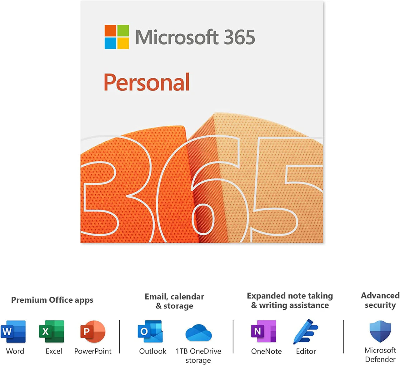 Microsoft Office Application Software Microsoft 365 Personal - 1 Year, 1 User Europe