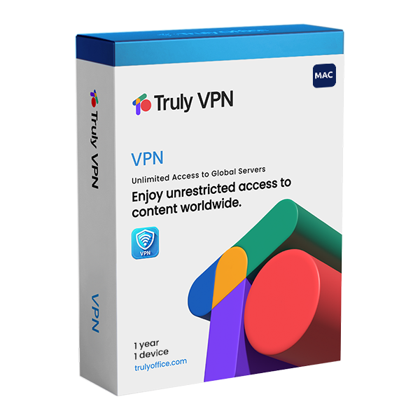 Truly Office Office Application Software Truly VPN 1 Yr 1 Device for Mac