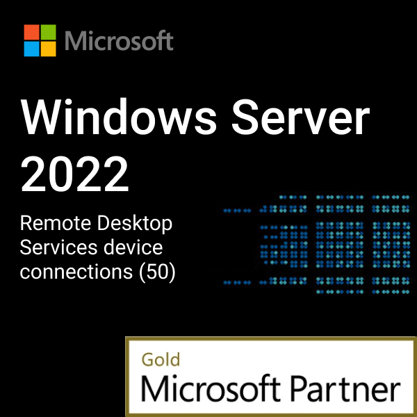 Microsoft Windows Server 2022 Remote Desktop Services device connections (50)